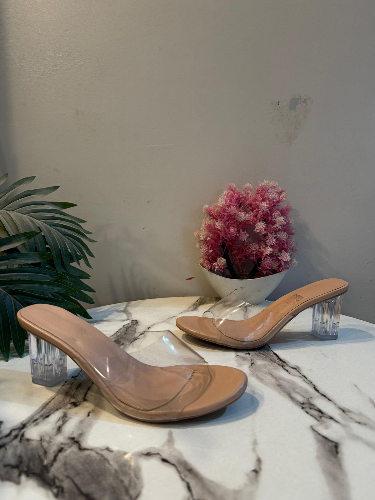 Skin transparent heel