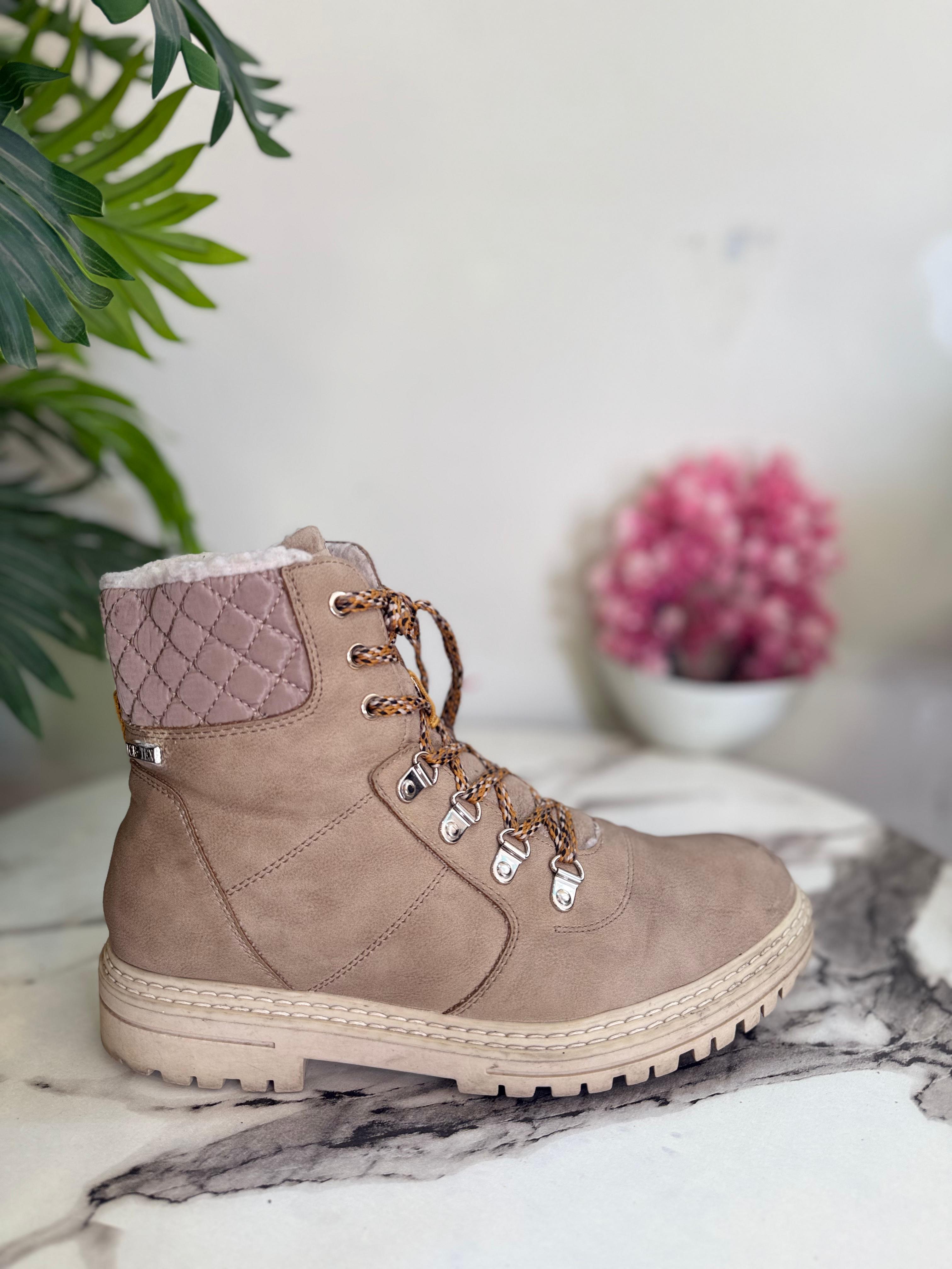 Brown suede lace up ankle boot (Europeanbrand)