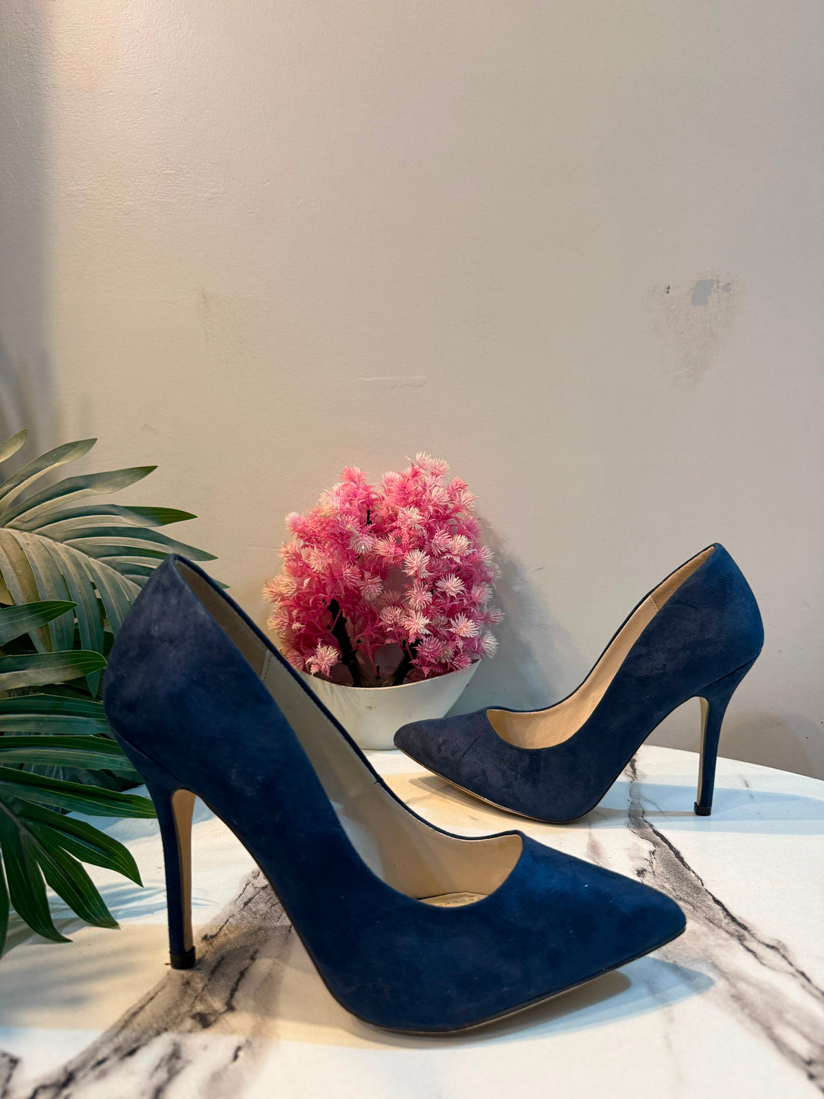 Blue coat shoes
