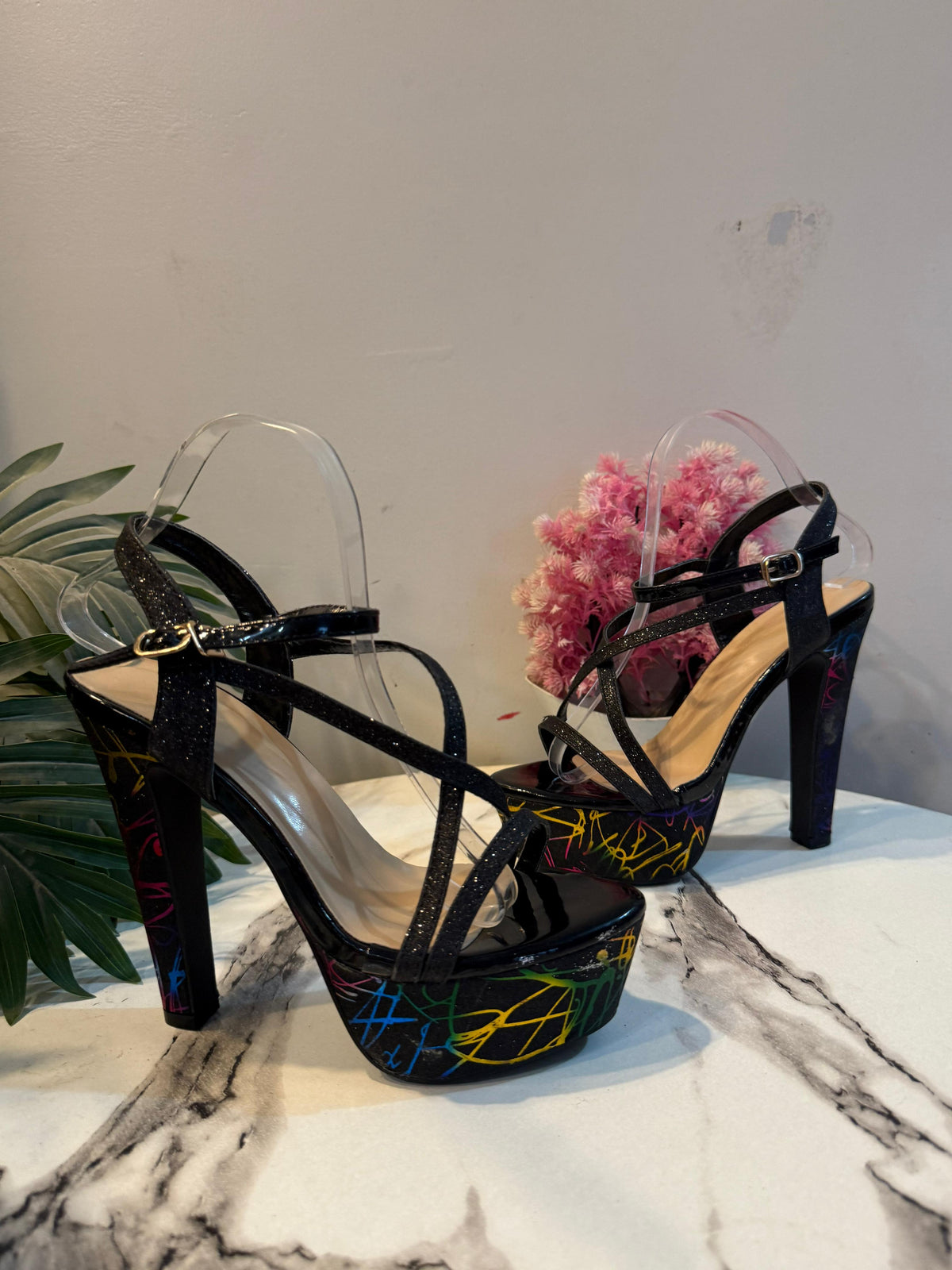 Black pencil heel
