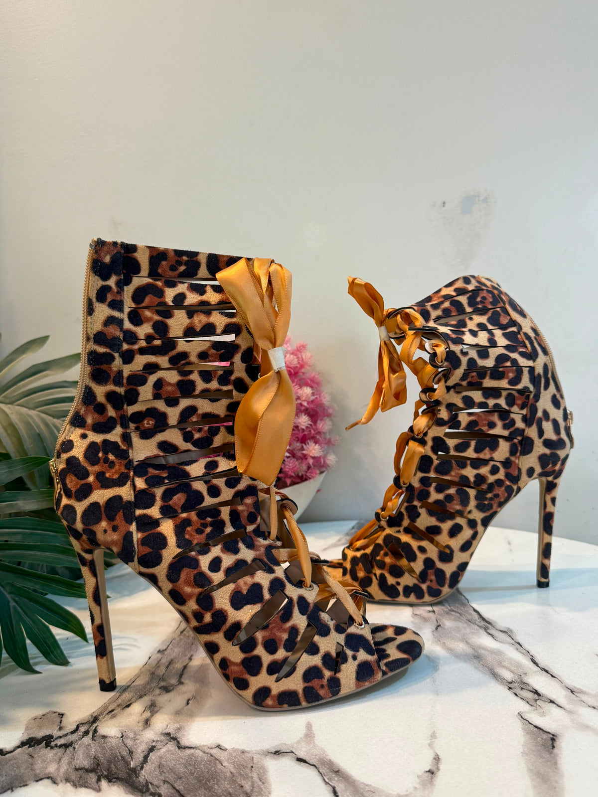 Cheetah print long heel