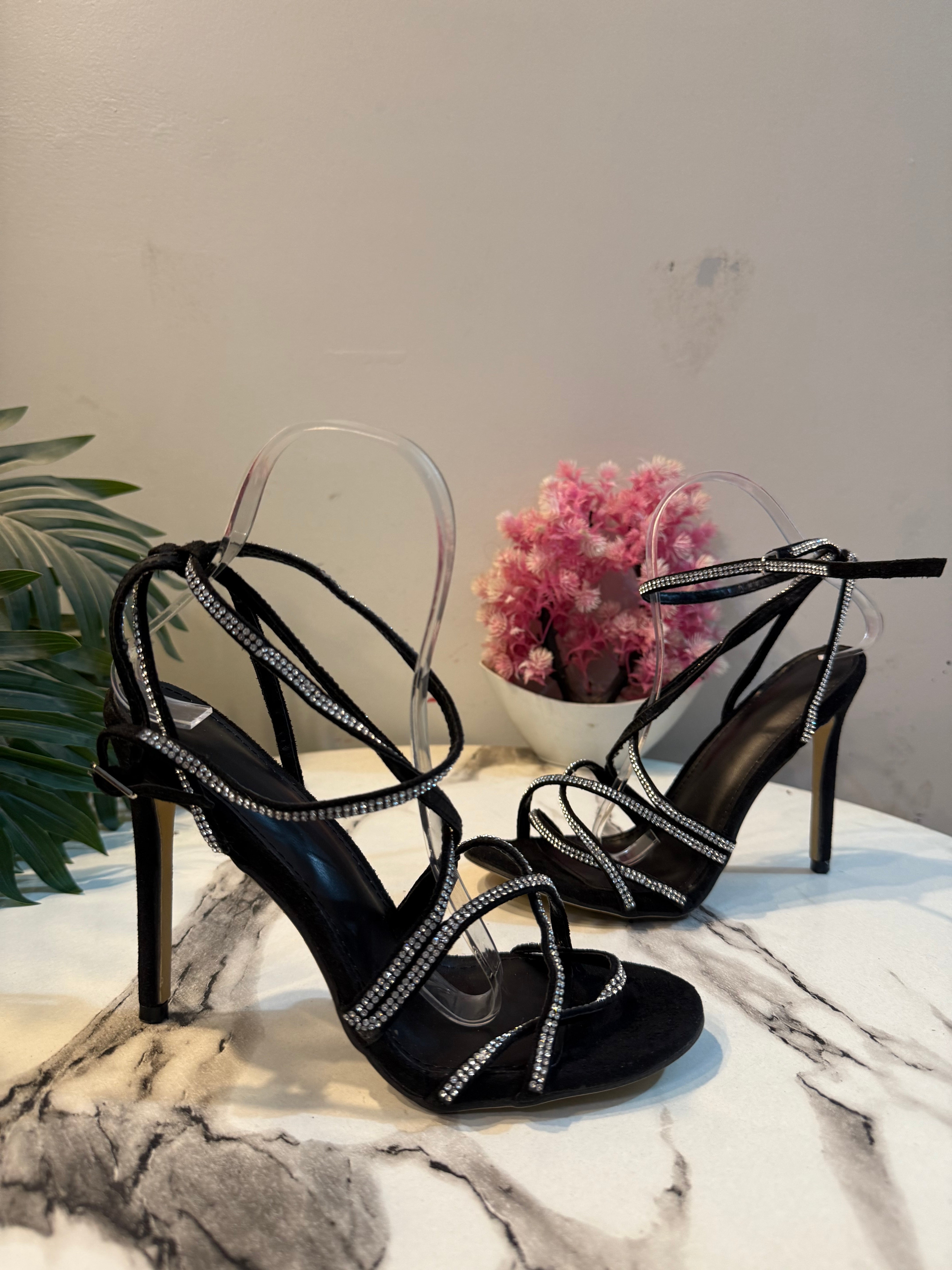 Black pencil heel