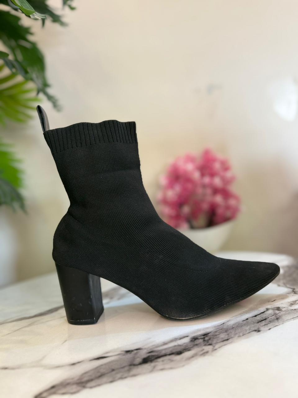 Black socks ankle boot(Cucco)