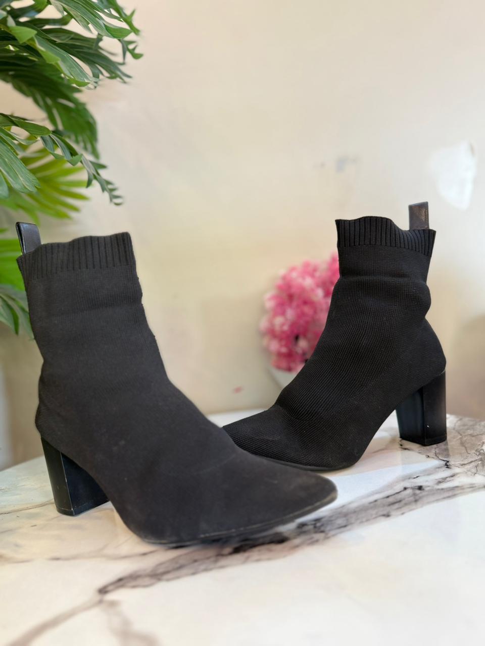 Black socks ankle boot(Cucco)