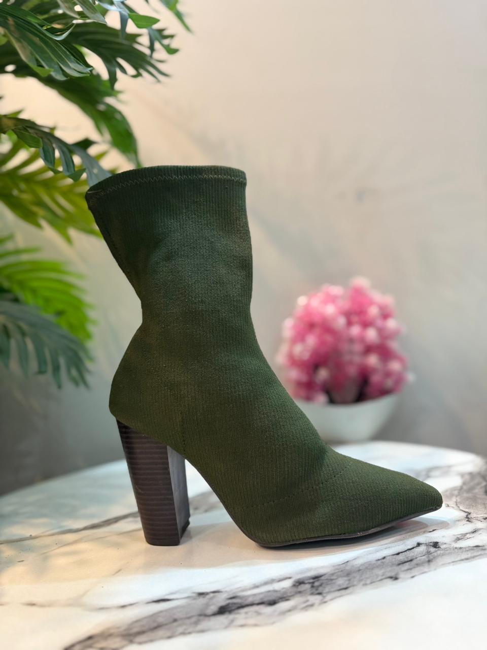 Green sock ankle boot (unknown)