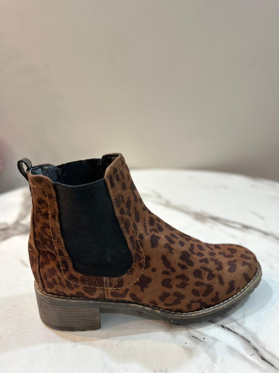 Cheetah print suede ankle boot (Graceland)