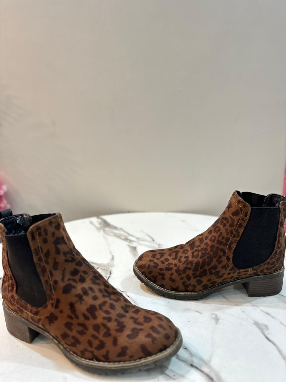 Cheetah print suede ankle boot (Graceland)