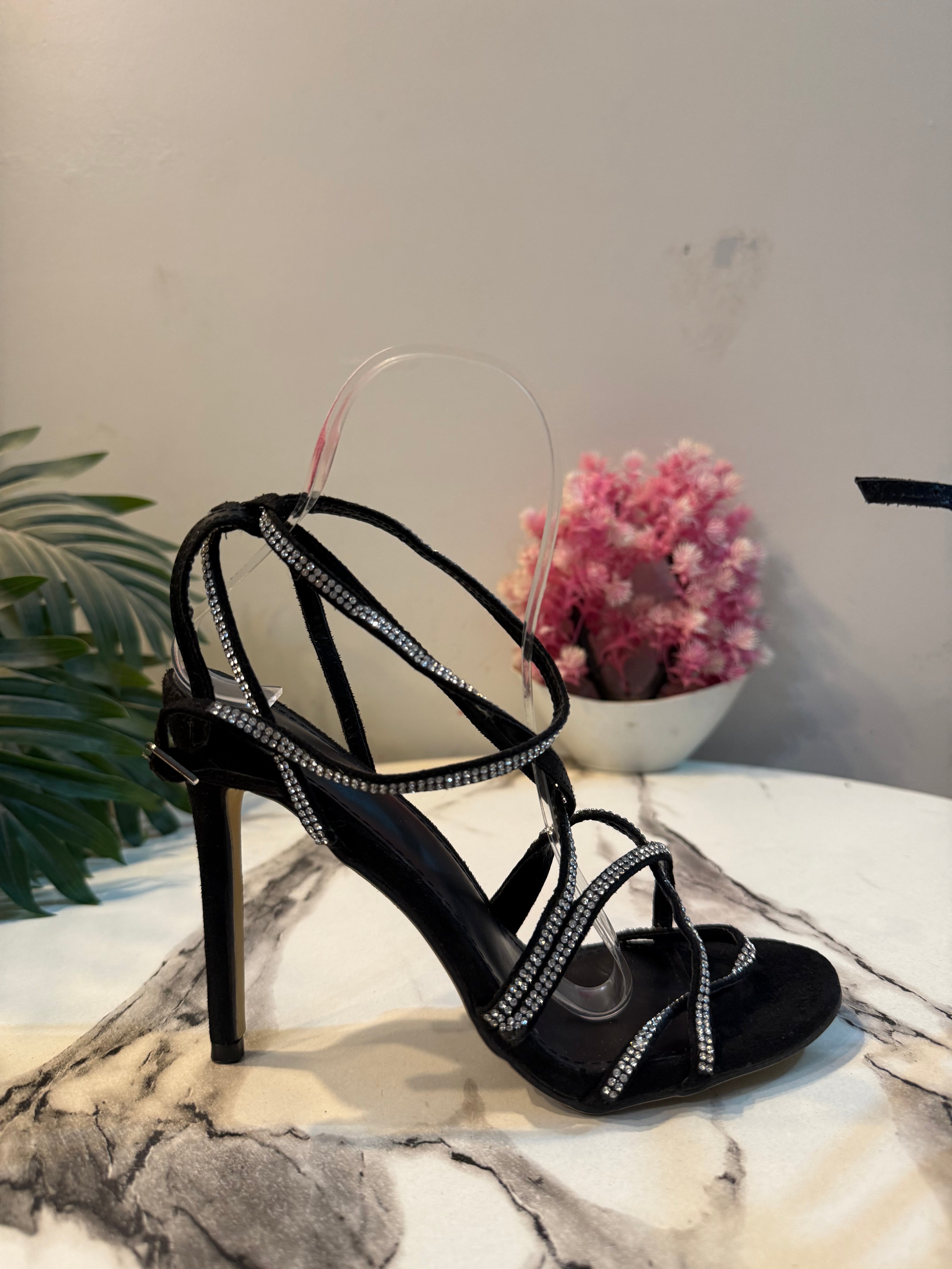 Black pencil heel