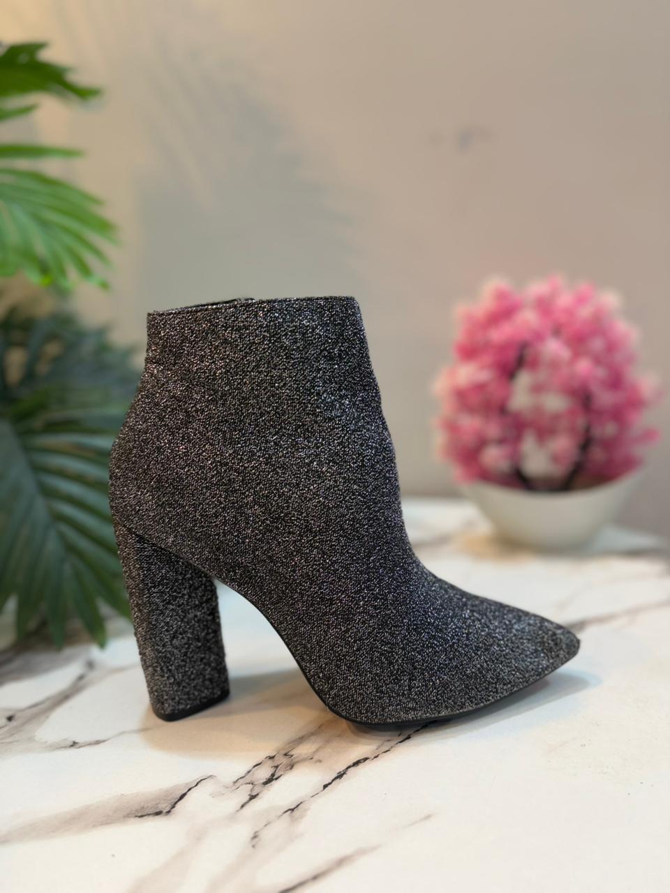 Gliitery zipper ankle boot (Charlotte russe)