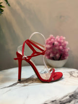 Red laces pencil heel
