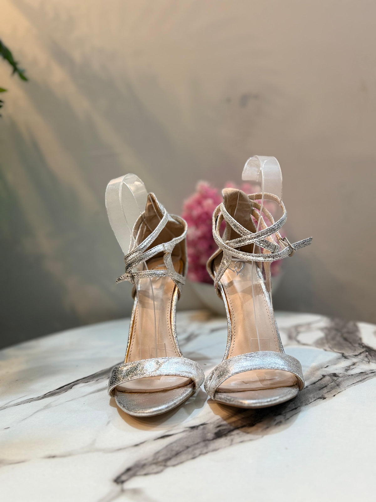 Silver pencil heel