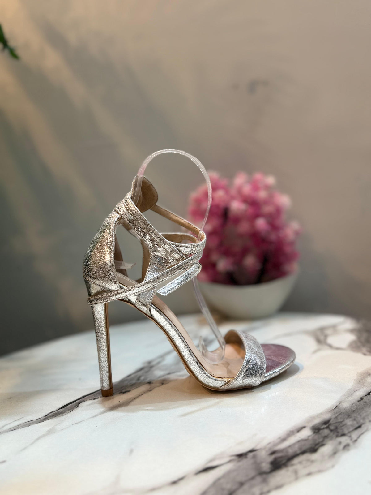 Silver pencil heel