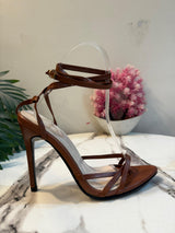 Brown pencil heel